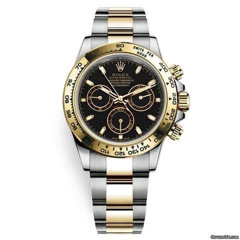 Rolex Daytona Black Dial Two Tone Style Automatic Watch / AAA Grade