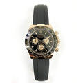 Rolex Daytona Black Dial Rose Gold Oysterflex Style Automatic Watch / AAA Grade