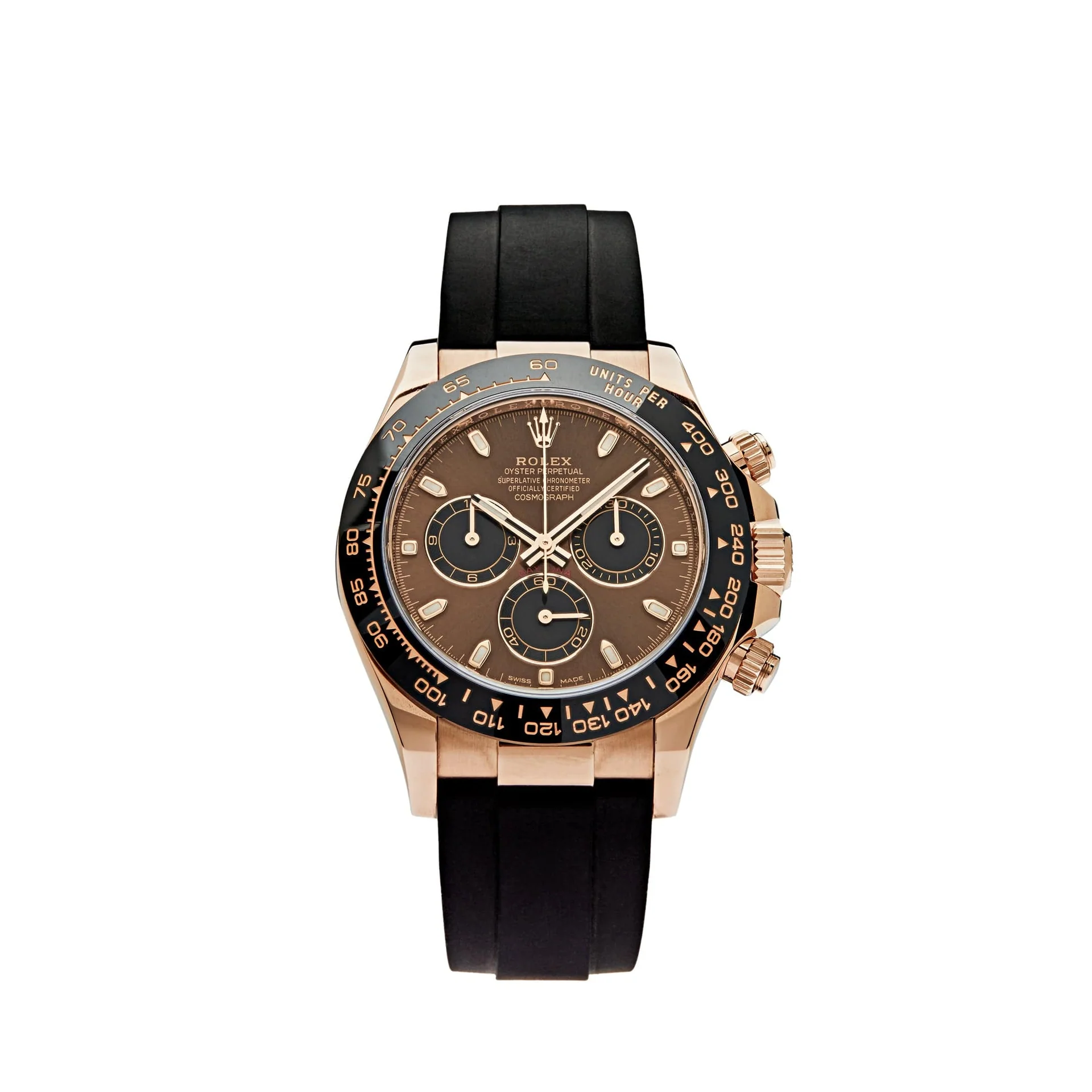 Rolex Daytona Rose Gold Dial Everose Gold Oysterflex Style Automatic Watch / AAA Grade