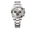Rolex Daytona Silver and Black Dial White Gold Style Automatic Watch / AAA Grade