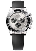 Rolex Daytona Silver Dial White Gold Oysterflex Style Automatic Watch / AAA Grade