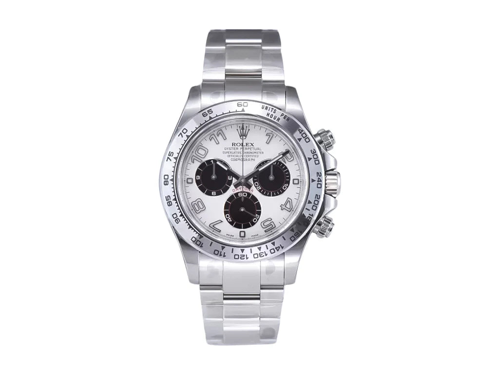 Rolex Daytona White Dial Arabic Numbers Stainless Steel Style Automatic Watch / AAA Grade